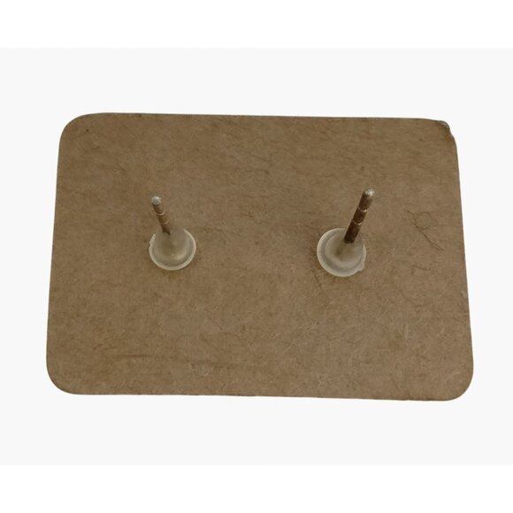 Molten Silver Circle Stud Earrings - Picture 3 of 3